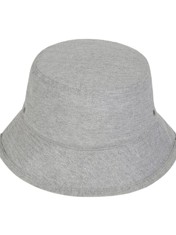 Heather Grey Bucket hat with metal eyelets (STAU893)