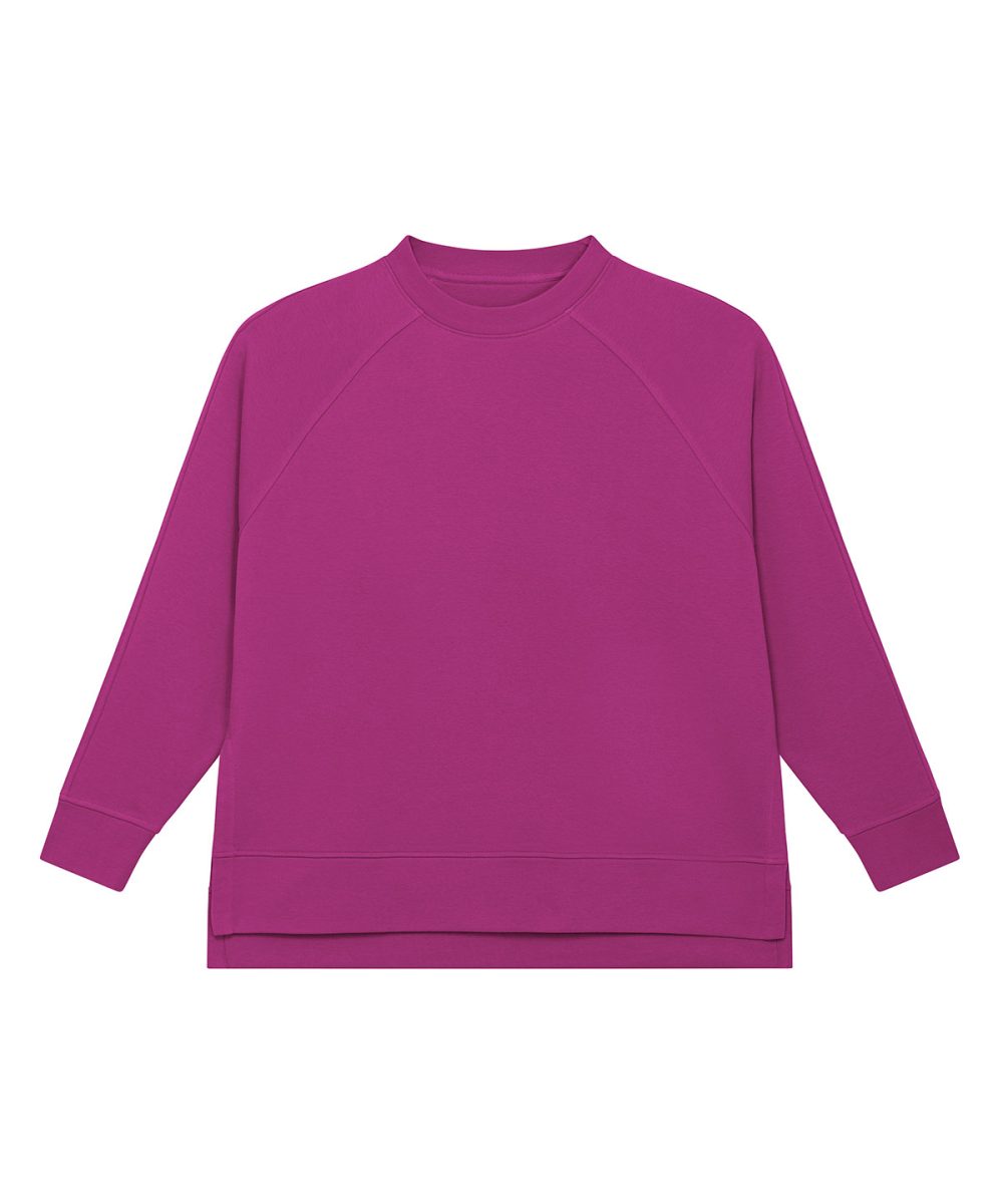 Orchid Flower Stella Wilder women's oversized crew neck sweatshirt (STSW872)