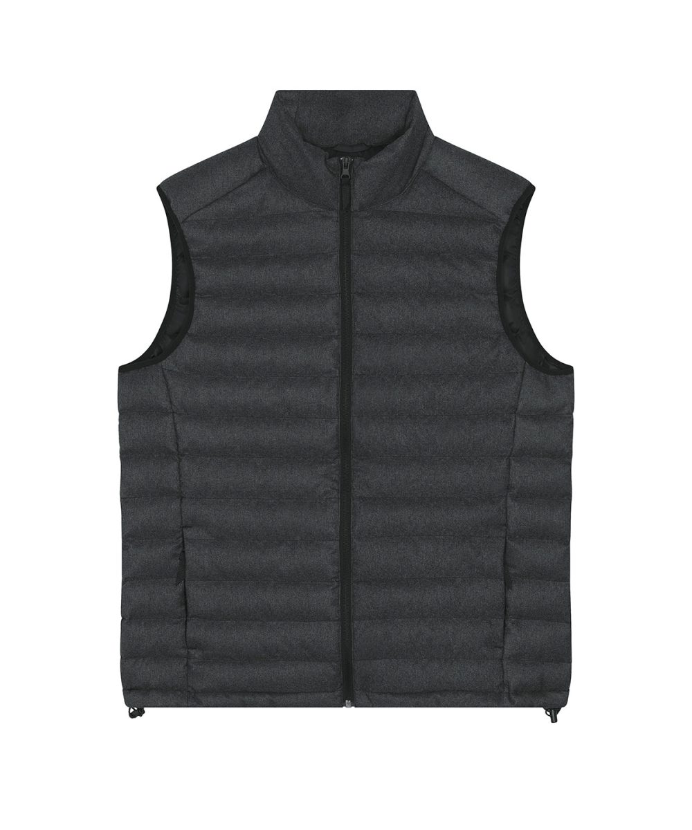 Dark Heather Grey Stanley Climber wool-like bodywarmer (STJM898)