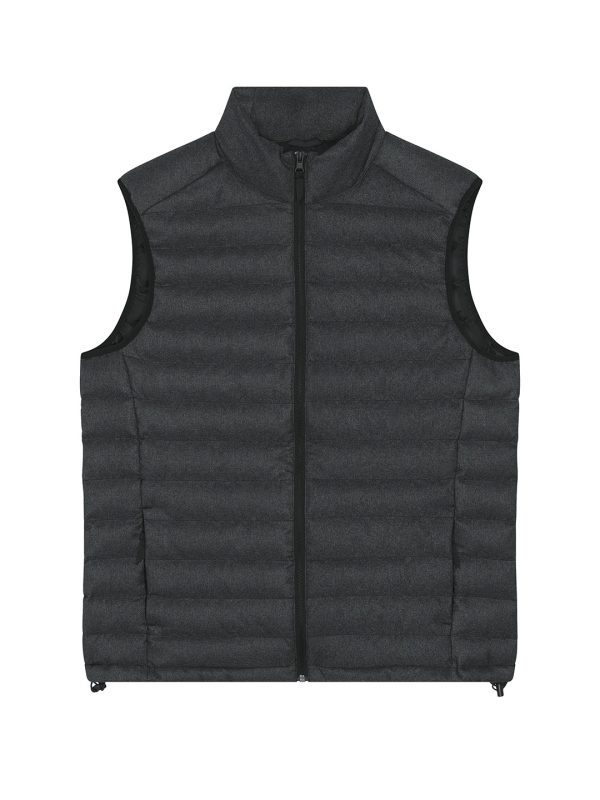 Dark Heather Grey Stanley Climber wool-like bodywarmer (STJM898)