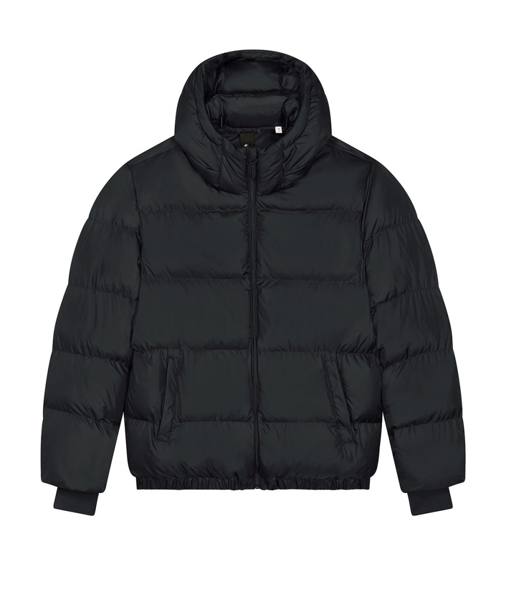 Black Unisex Puffer oversized jacket (STJU840)