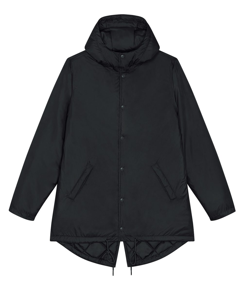 Black Unisex padded parka jacket (STJU841)