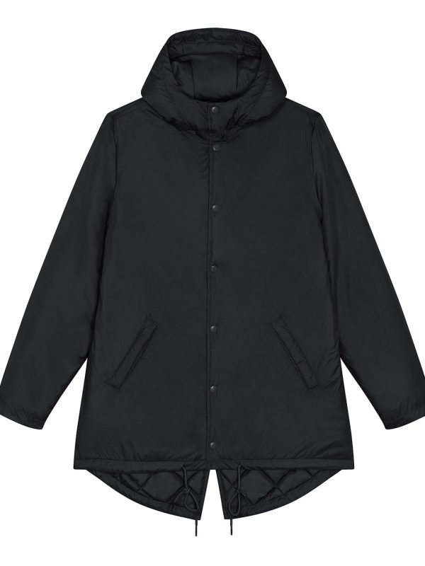 Black Unisex padded parka jacket (STJU841)