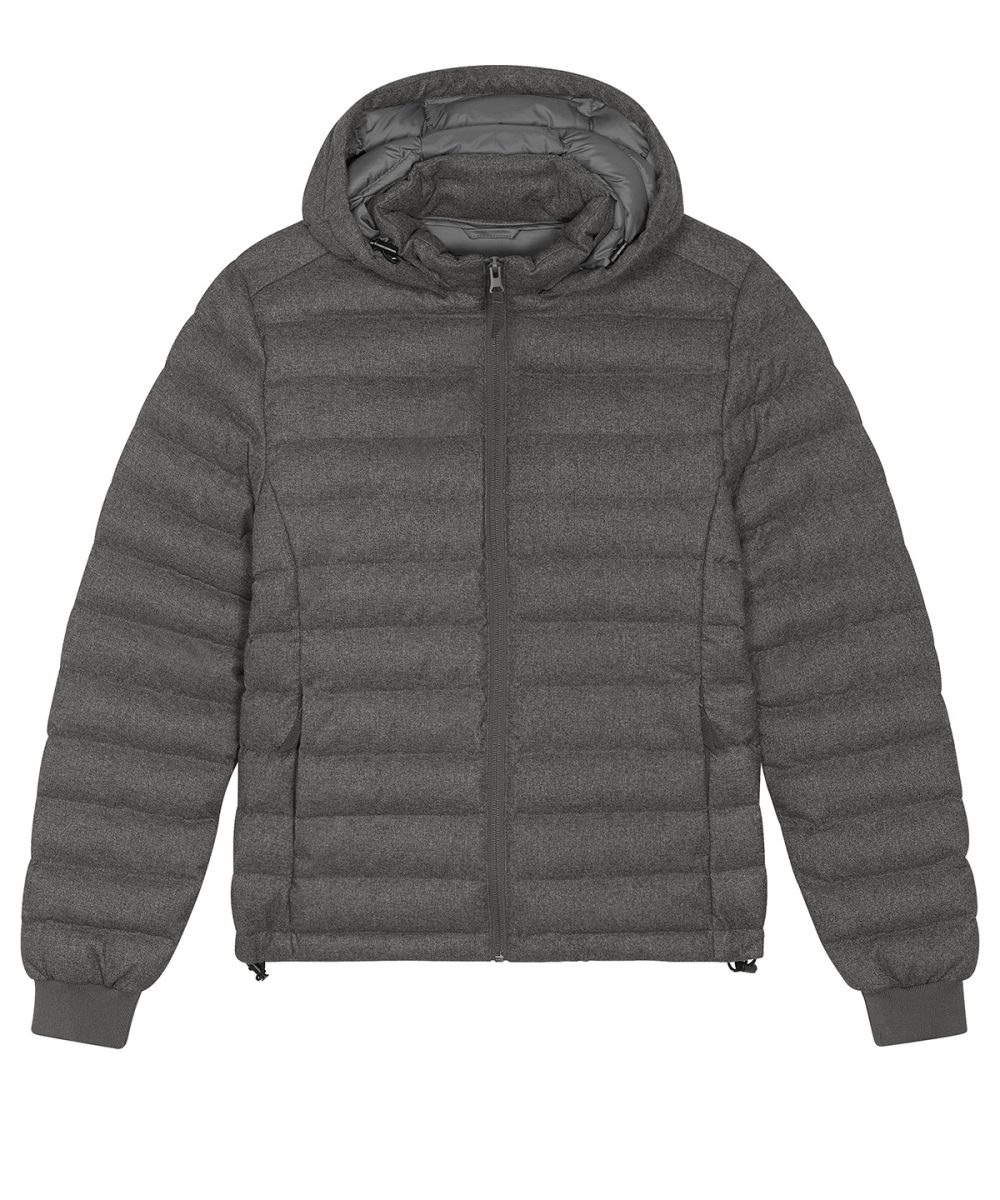 Dark Heather Grey Stella Voyager wool-like padded jacket (STJW897)