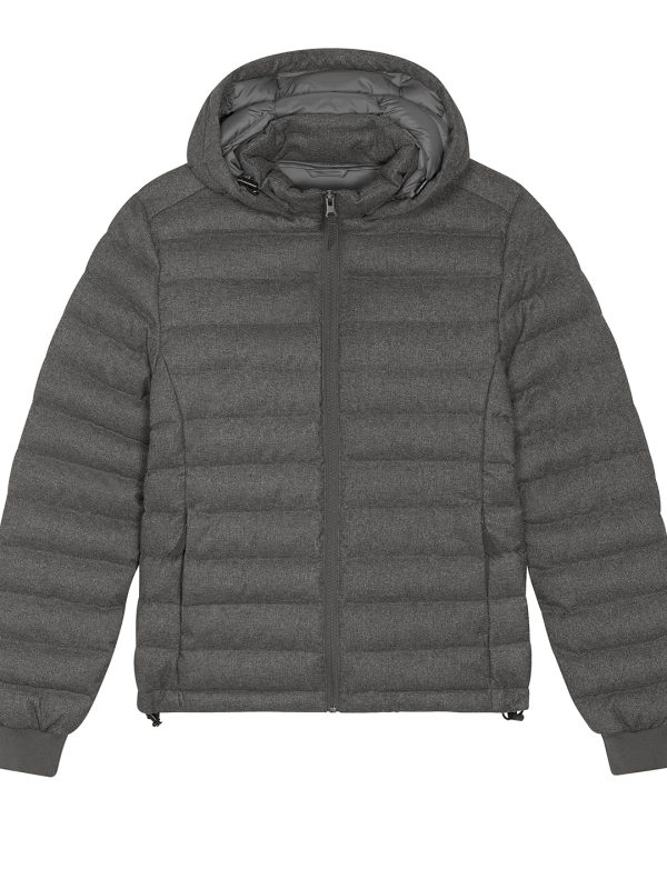 Dark Heather Grey Stella Voyager wool-like padded jacket (STJW897)