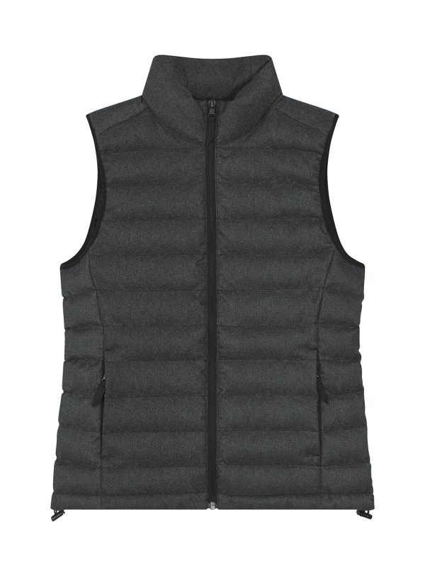 Dark Heather Grey Stella Climber wool-like bodywarmer (STJW899)