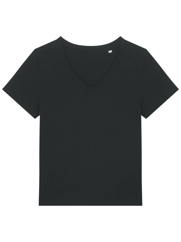 Black Women’s Stella Isla v-neck t-shirt (STTW176)