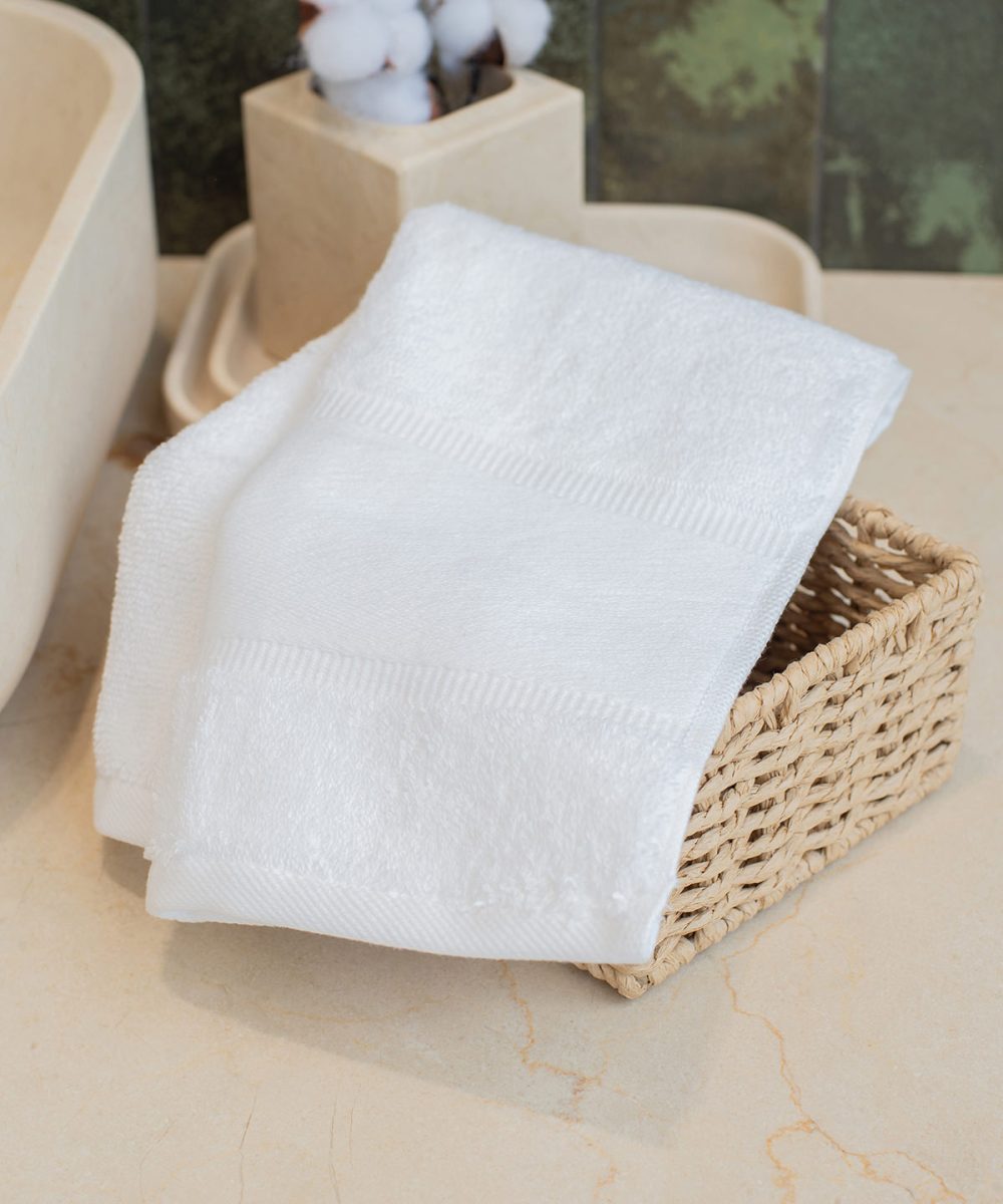 Organic guest towel with printable border