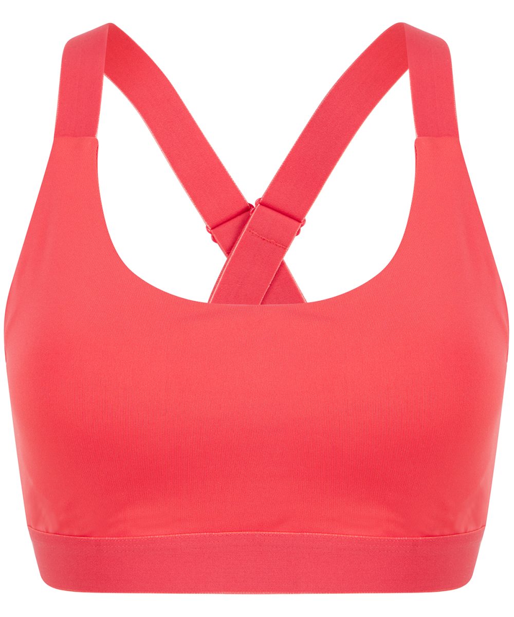 Hot Coral Medium impact core bra