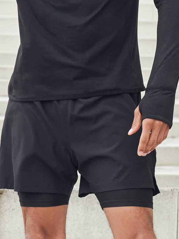 Double-layer sports shorts