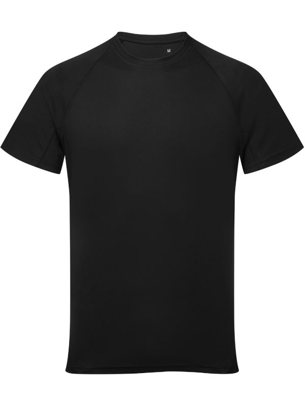 Black TriDri® panelled tech tee