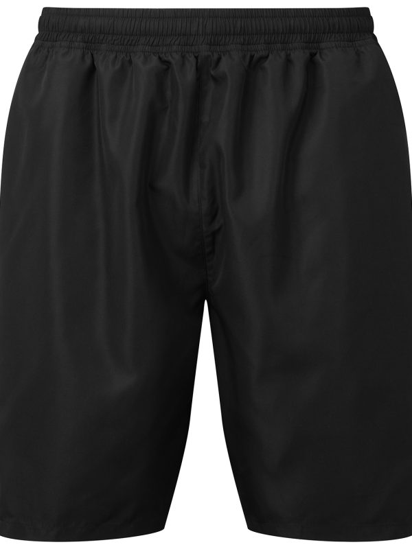 Black TriDri® running shorts