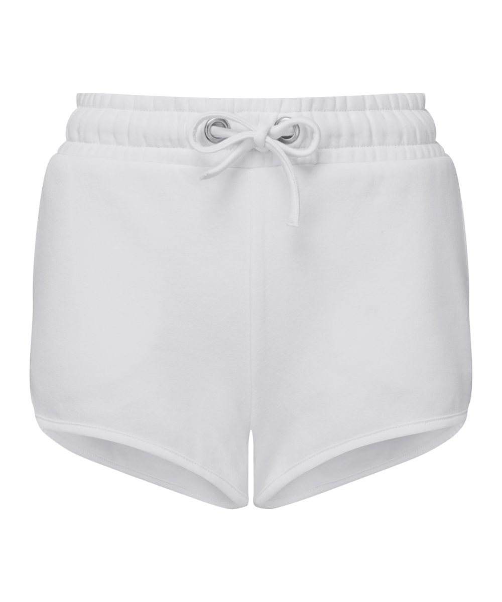 White Women’s TriDri® recycled retro jogger shorts