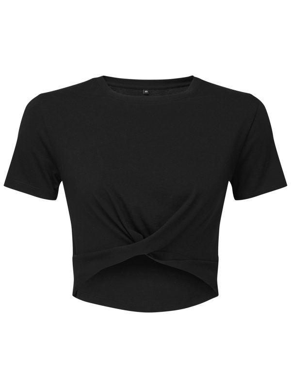 Black Women’s TriDri® twist crop top