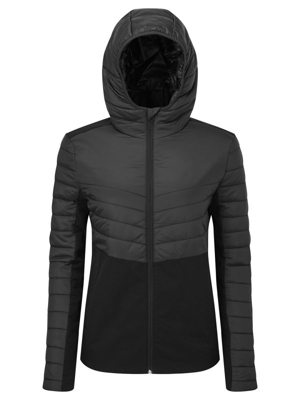 Black Women's TriDri® insulated hybrid jacket