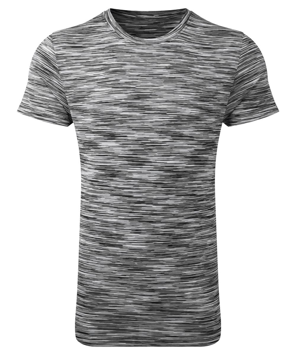 Black/Grey TriDri® space dye performance t-shirt