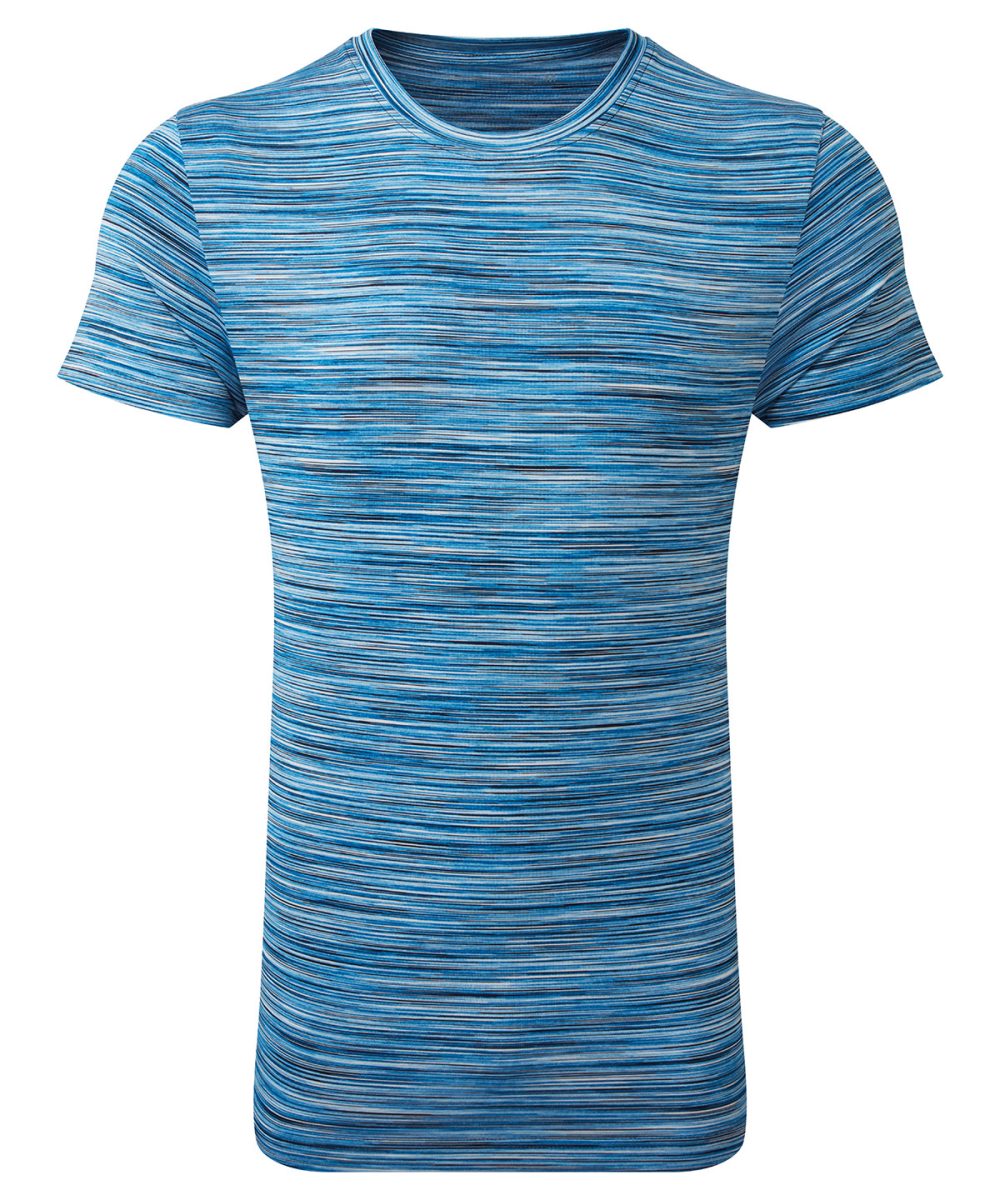 Blue/White TriDri® space dye performance t-shirt