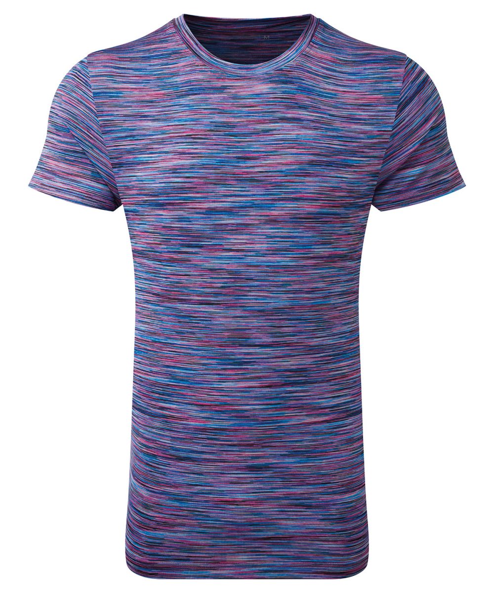 Pink/Blue TriDri® space dye performance t-shirt