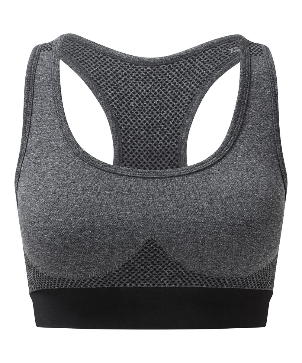 Black Melange TriDri® seamless '3D fit' multi-sport sculpt bra