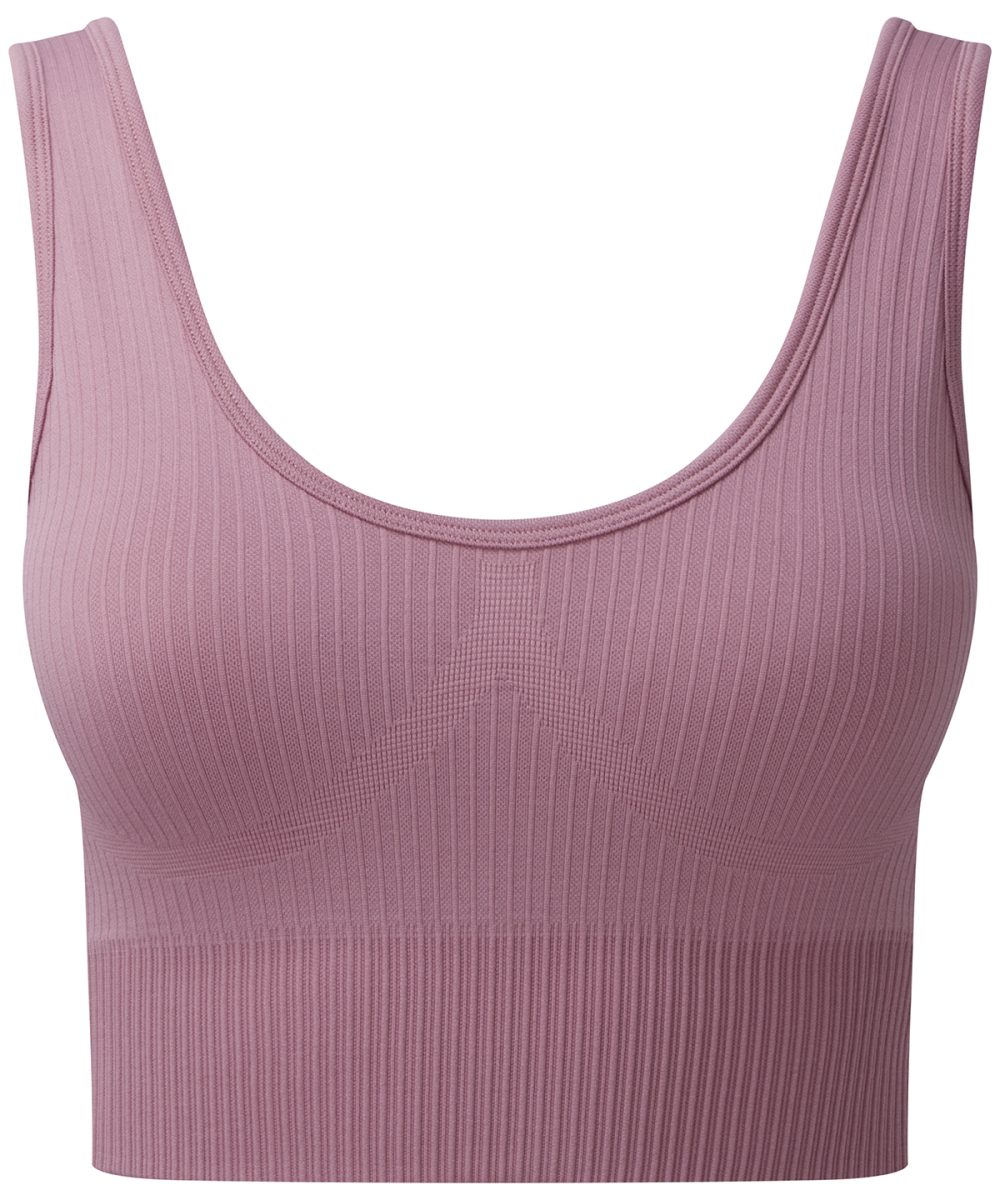 Mauve Women's TriDri® ribbed seamless 3D fit multi-sport bra