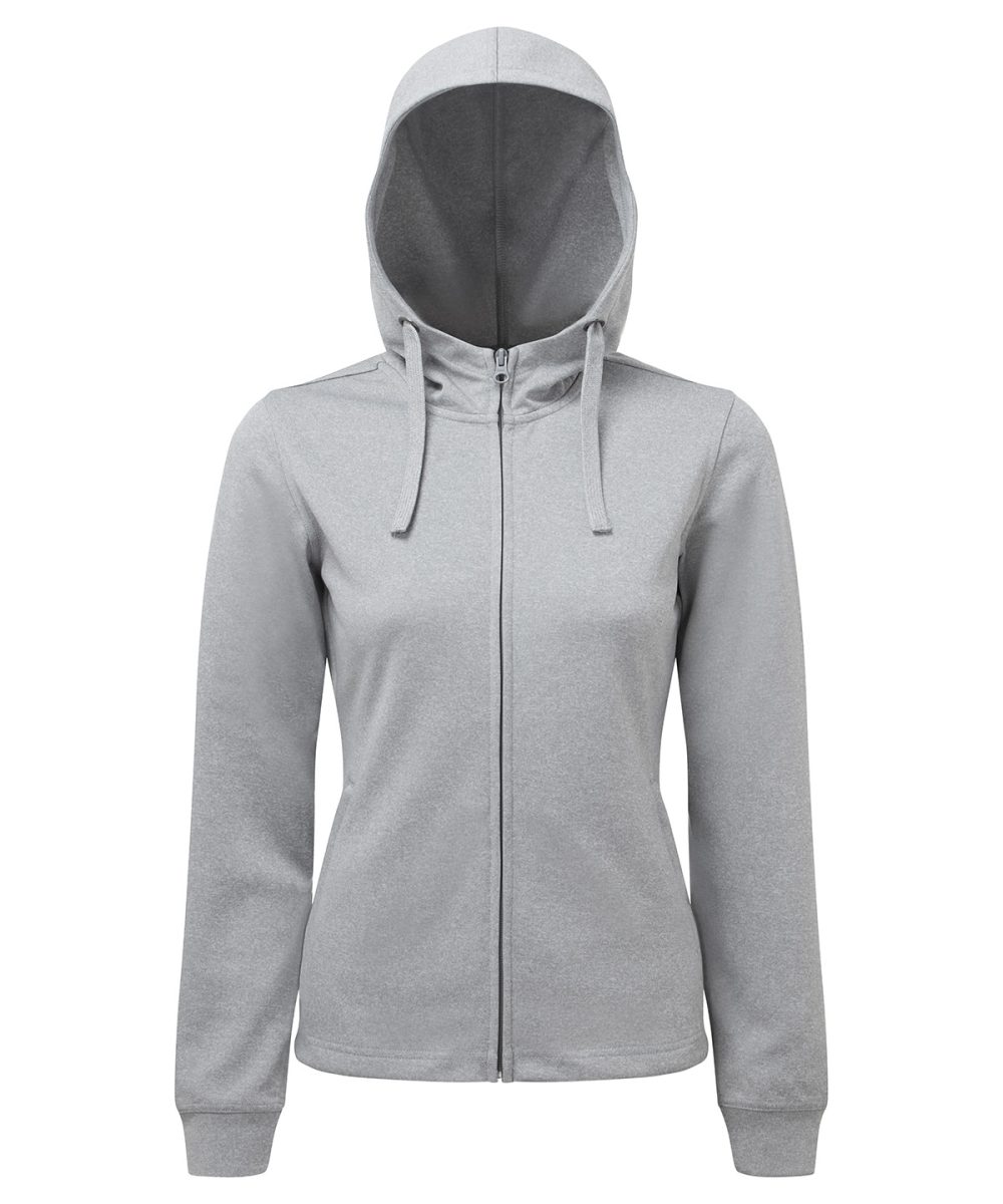 Grey Melange Women's TriDri® spun dyed full-zip hoodie