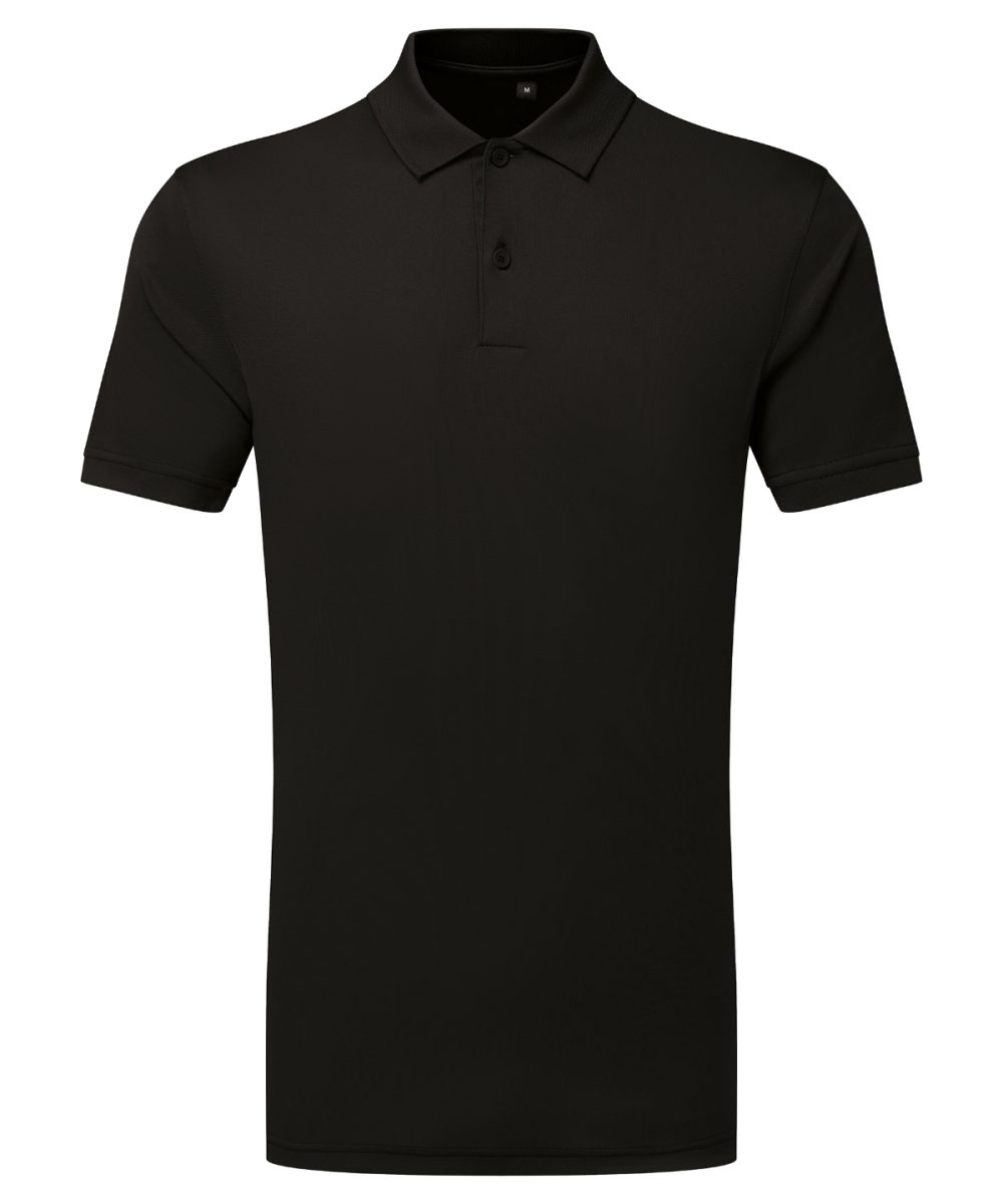 Black TriDri® textured recycled polo