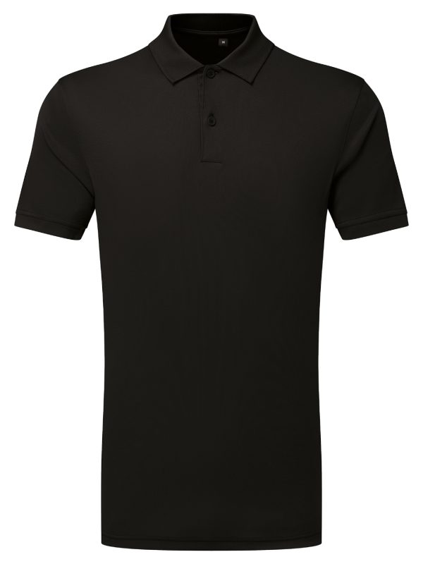 Black TriDri® textured recycled polo