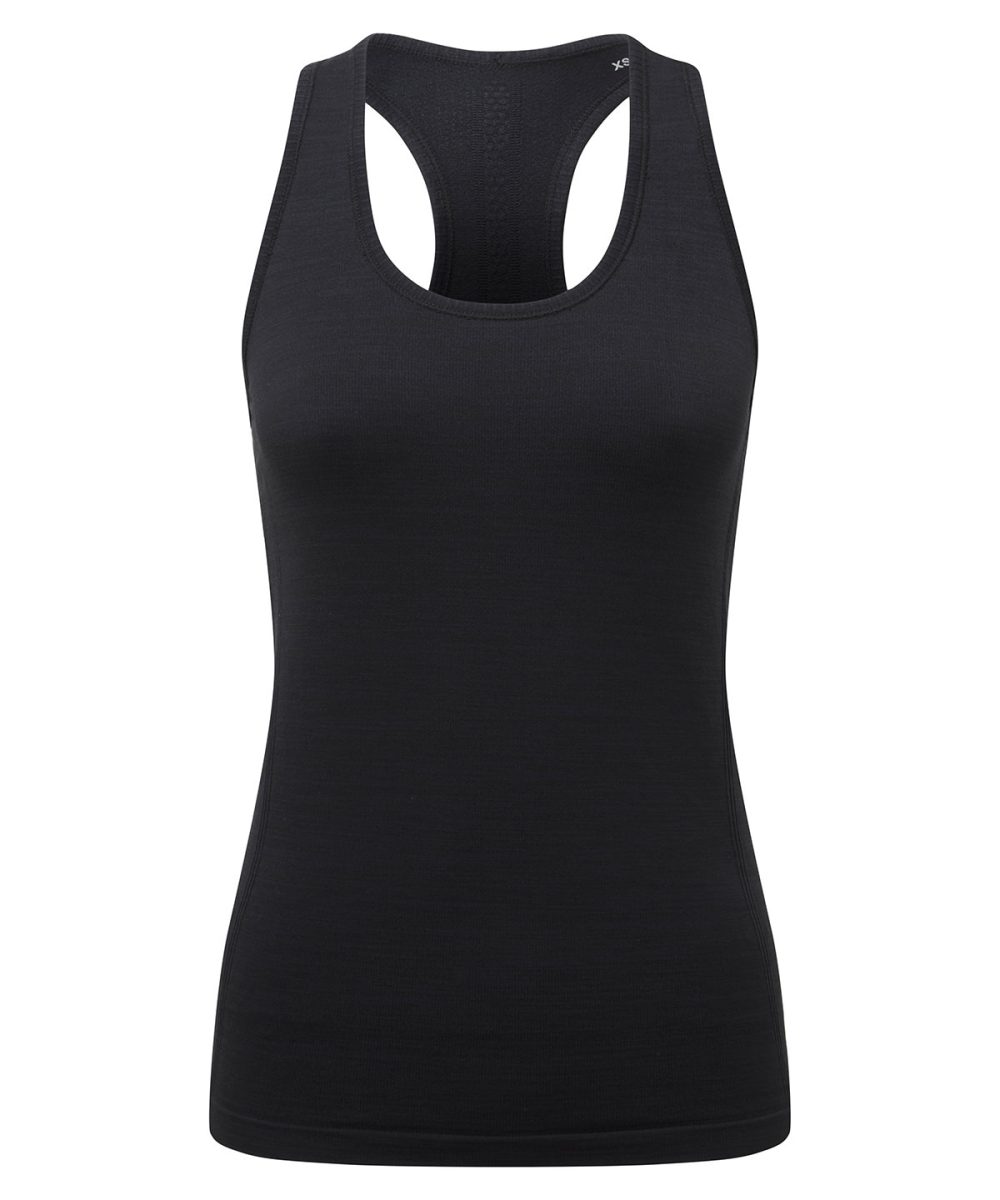 Black Women's TriDri® recycled seamless 3D fit multi-sport flex vest