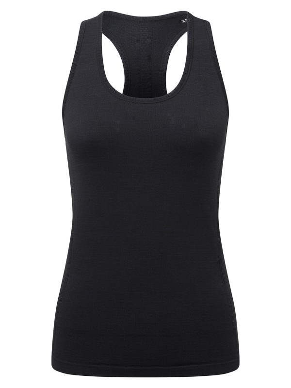 Black Women's TriDri® recycled seamless 3D fit multi-sport flex vest