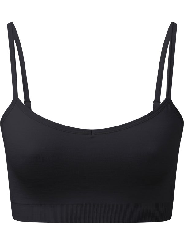 Black Women's TriDri® recycled seamless 3D fit multi-sport flex bra