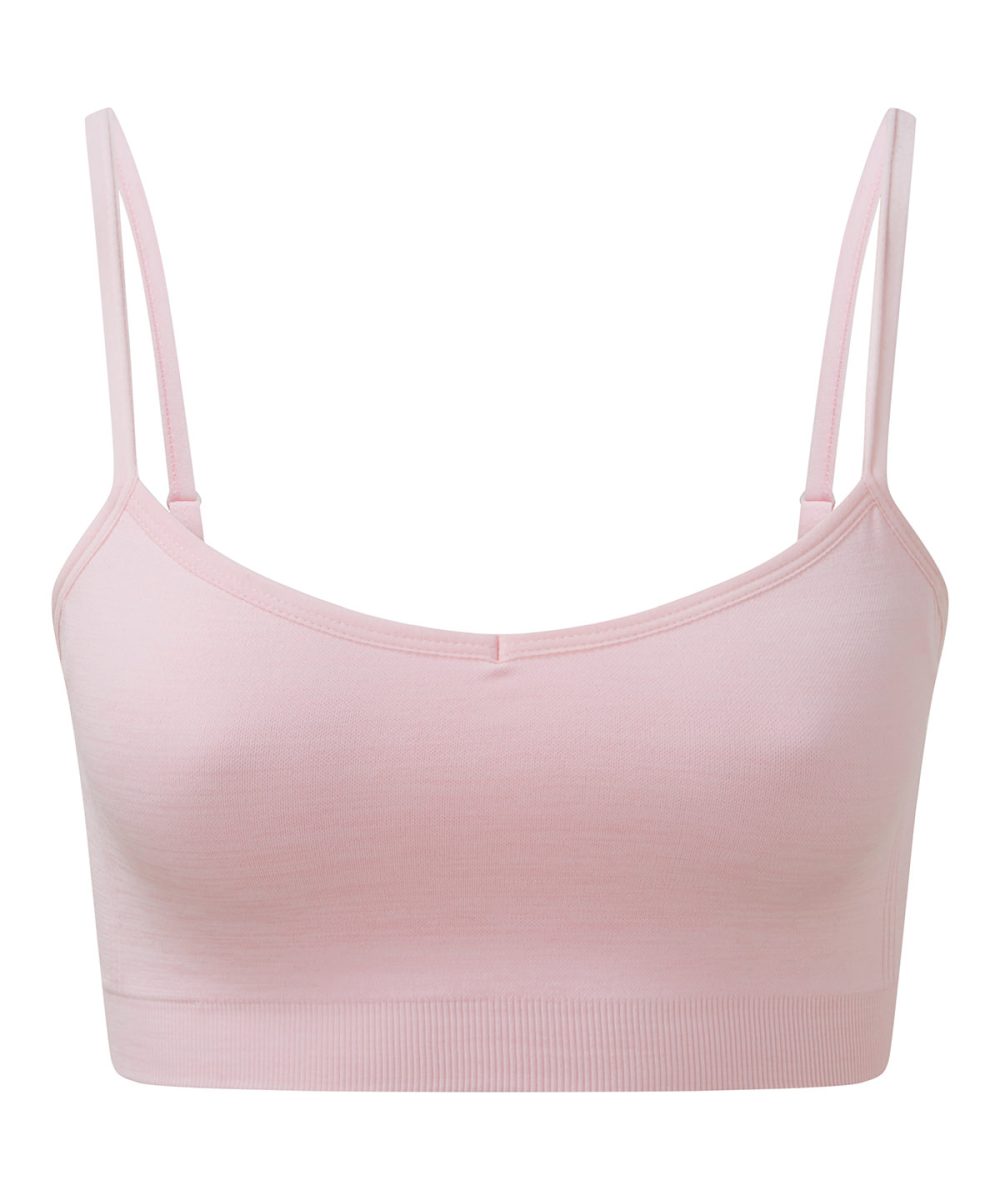 Light Pink Melange Women's TriDri® recycled seamless 3D fit multi-sport flex bra