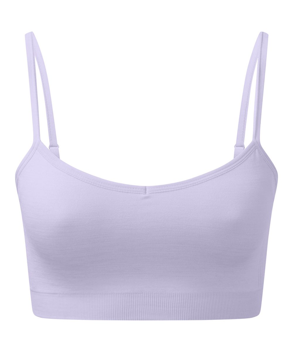 Lilac Melange Women's TriDri® recycled seamless 3D fit multi-sport flex bra