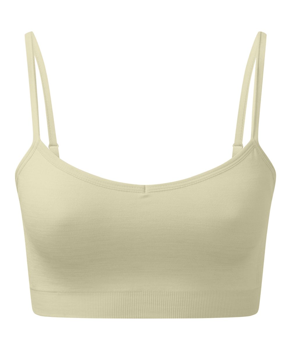 Sage Green Melange Women's TriDri® recycled seamless 3D fit multi-sport flex bra