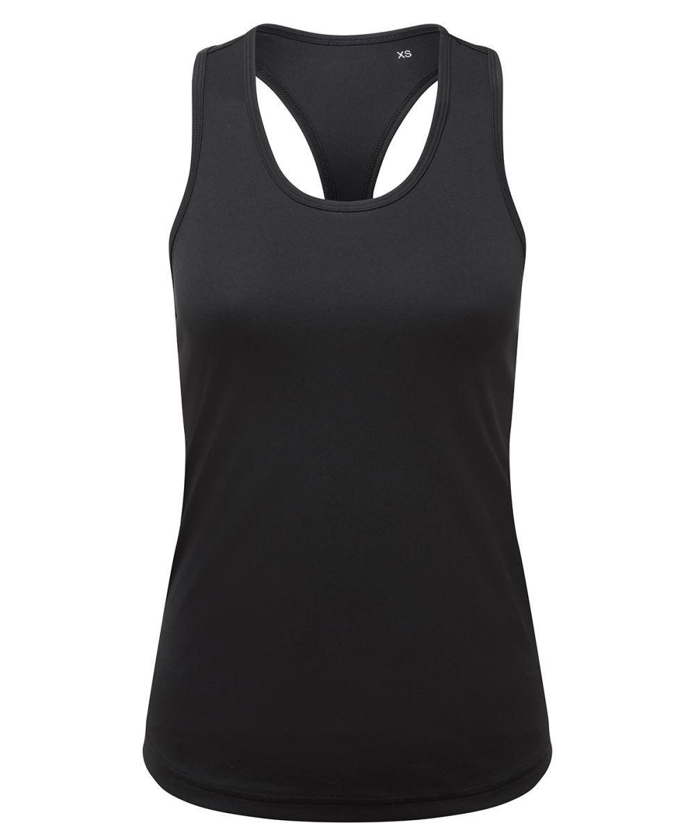 Black Women’s TriDri® recycled performance slim racerback vest