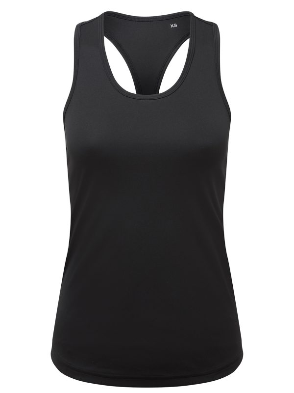 Black Women’s TriDri® recycled performance slim racerback vest