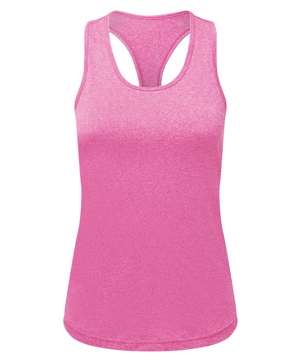 Pink Melange Women’s TriDri® recycled performance slim racerback vest