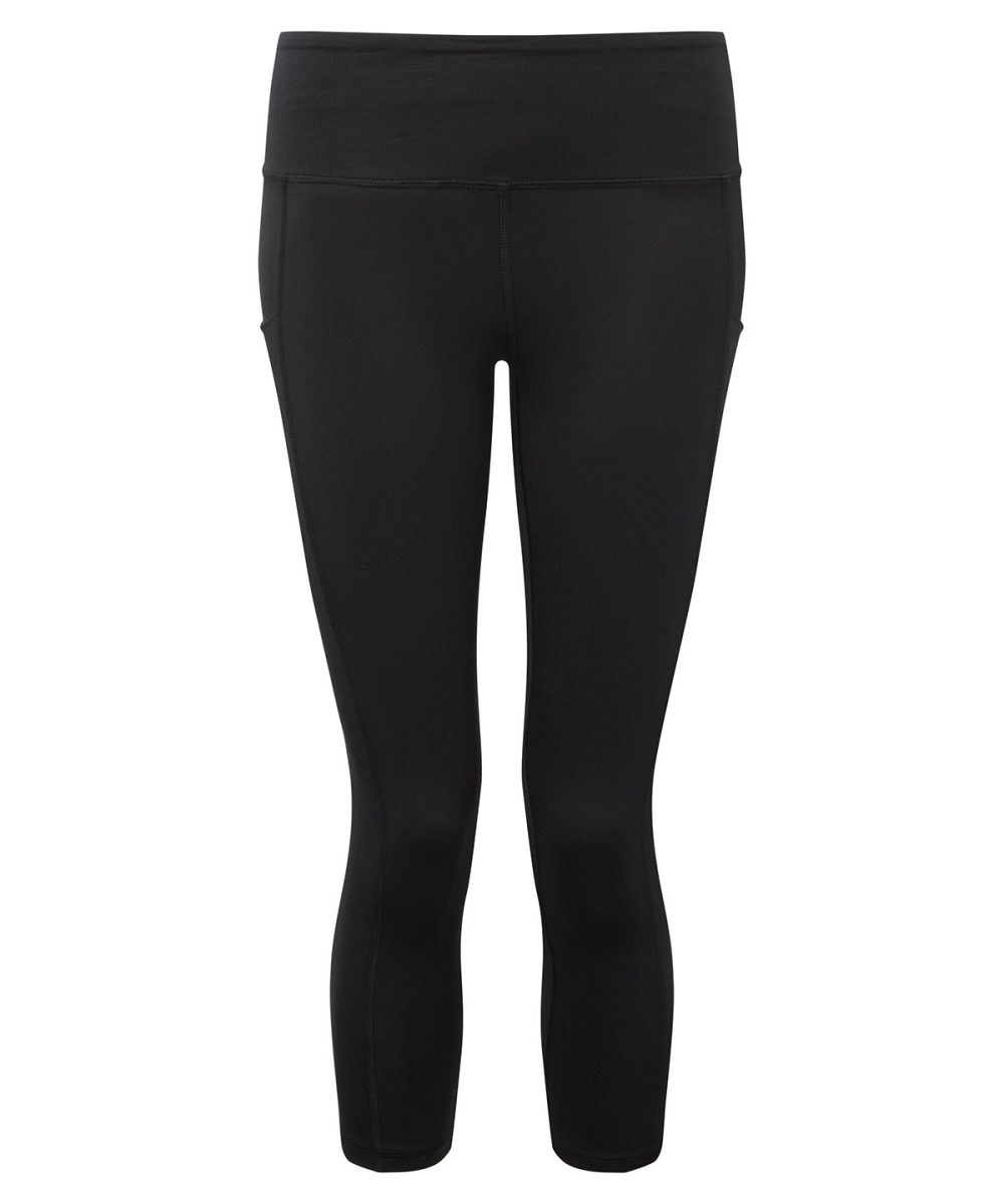 Black Women's TriDri® recycled performance leggings 3/4 length