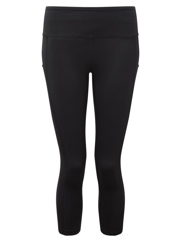 Black Women's TriDri® recycled performance leggings 3/4 length