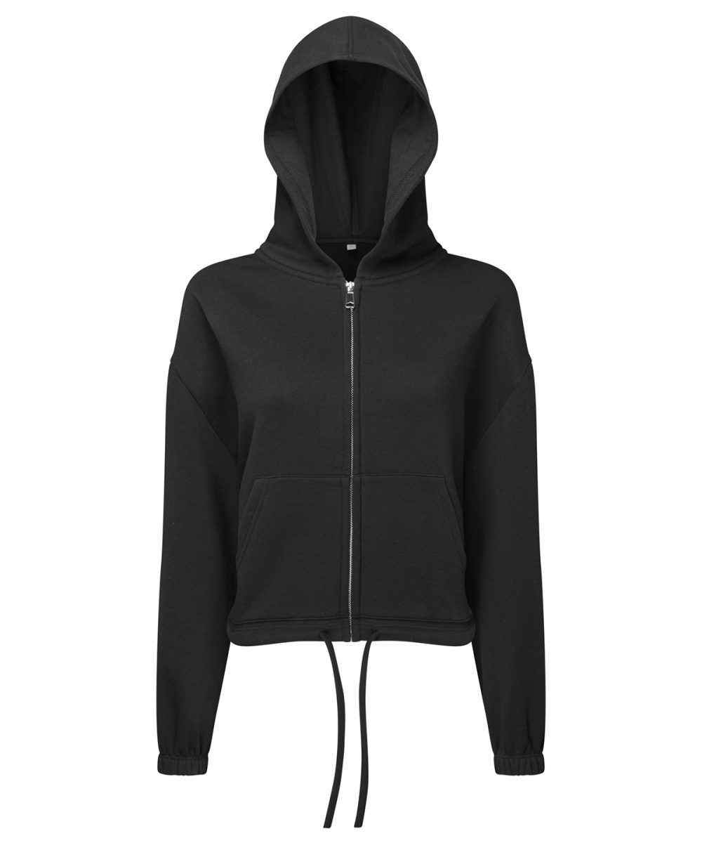 Black Women’s TriDri® recycled drawstring full-zip hoodie