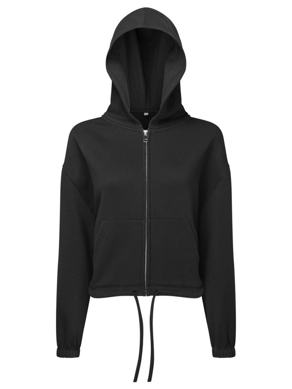 Black Women’s TriDri® recycled drawstring full-zip hoodie