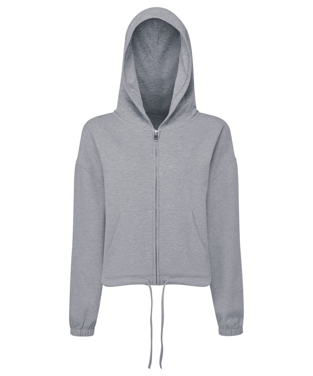 Heather Grey Women’s TriDri® recycled drawstring full-zip hoodie