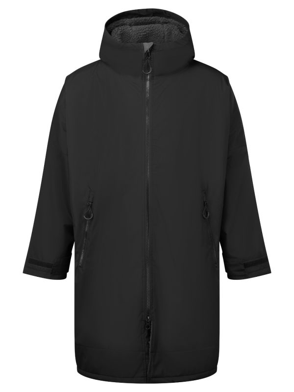 Black/Charcoal TriDri® All-seasons waterproof changing robe