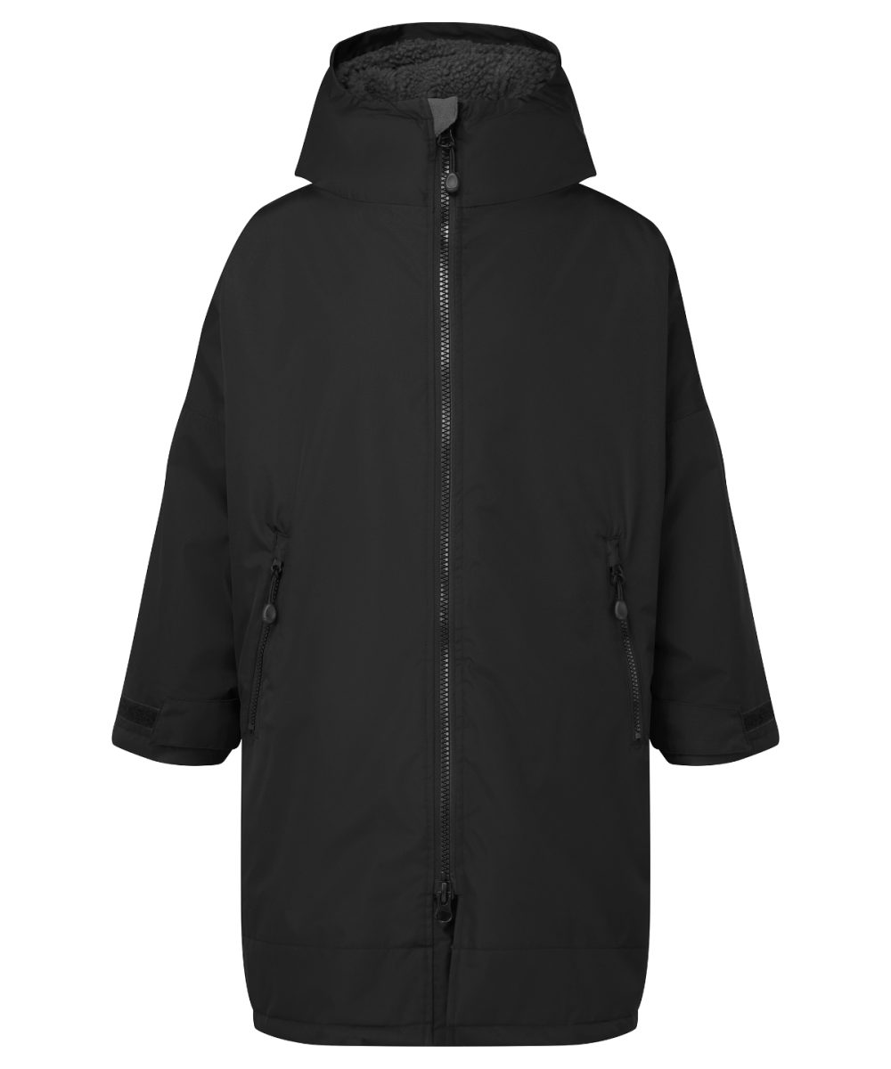 Black/Charcoal Kids TriDri® All-seasons waterproof changing robe
