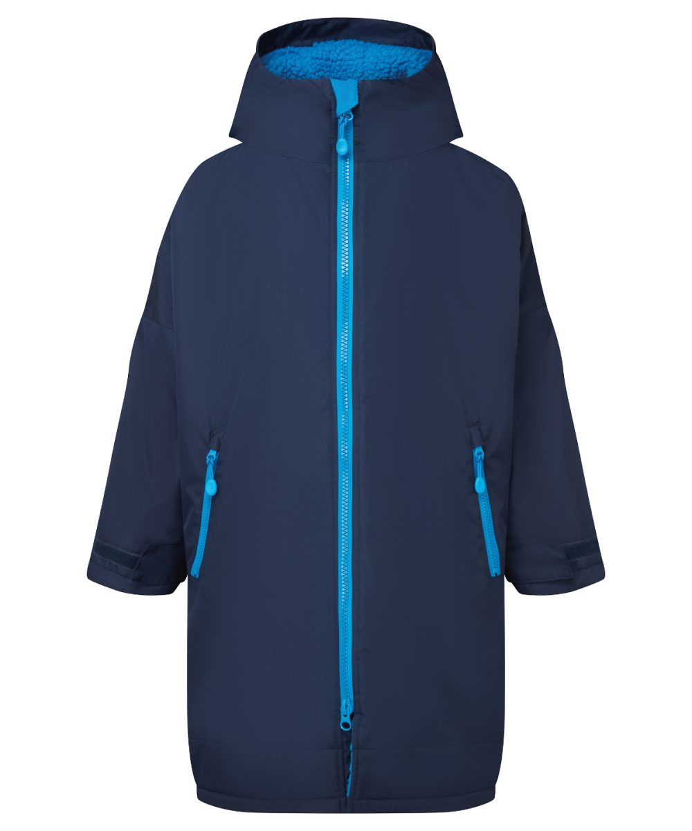 Navy/Sapphire Kids TriDri® All-seasons waterproof changing robe