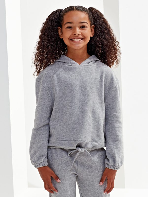 Kids TriDri® recycled cropped oversize hoodie