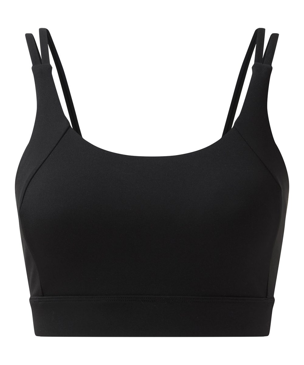 Black Women's TriDri® crossback sports bra (medium impact)