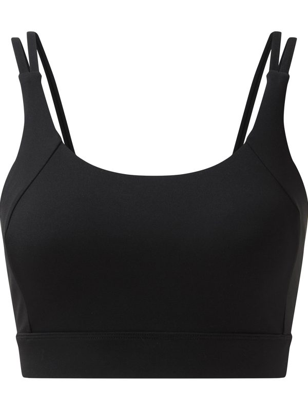 Black Women's TriDri® crossback sports bra (medium impact)