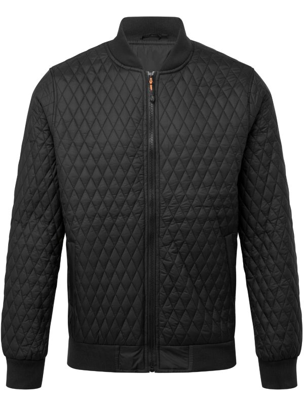 Black Quilted flight jacket