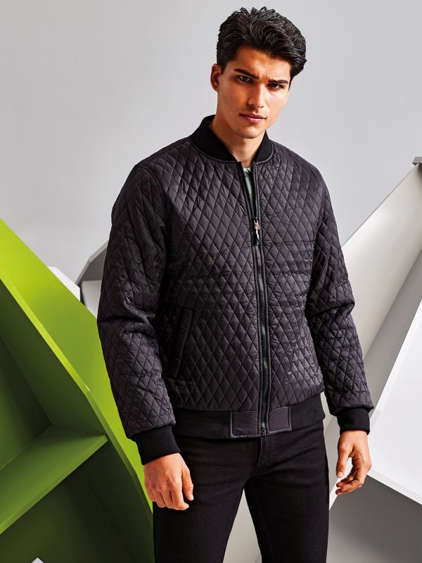 Quilted flight jacket