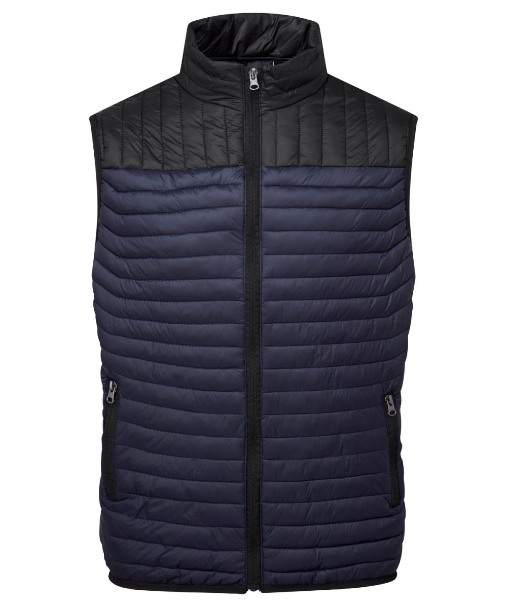 Navy/Black Domain two-tone gilet